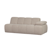Woood Mojo 2-zits bank arm rechts bouclé Beige Melange