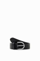 Leren riem met geometrische vormen - BLACK - 90