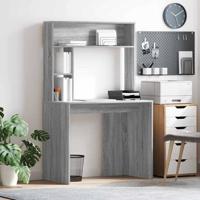 Bureau met plank Grijs sonoma 91 x 50 x 149 cm Bewerkt hout