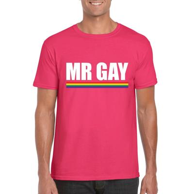 LGBT t-shirt - roze - Mister Gay - voor heren - cadeau shirt - herenkleding