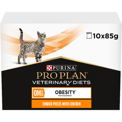 Purina Pro Plan Veterinary Diets OM Obesity Management Kat - chicken (10 x 85 gram)