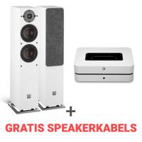 Dali Tweedekans: Combi Deal Oberon 5 + Bluesound Powernode N330 wit/wit