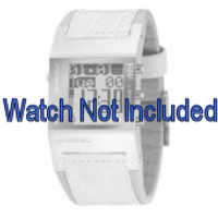 Horlogeband Diesel DZ7043 Leder Wit 24mm