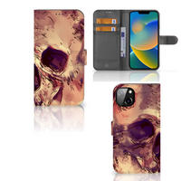 Telefoonhoesje met Naam iPhone 14 Plus Skullhead