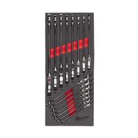 Milwaukee TOOLGUARD™ Foam inlay MAXBITE™ ringsteeksleutelset met ratel en flexkop 15-delig - 4932479829