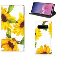 Smart Cover voor Samsung Galaxy S10 Zonnebloemen - thumbnail