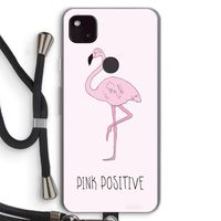 Pink positive: Pixel 4a 5G Transparant Hoesje met koord