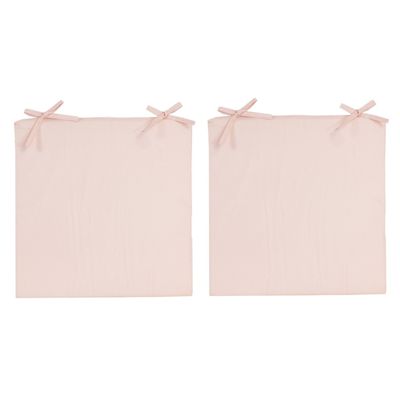 6x Stoelkussens voor binnen en buiten in de kleur lichtroze 40 x 40 cm Tuinkussens voor buitenstoele