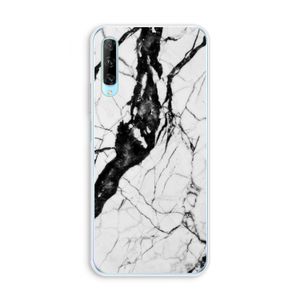 Witte marmer 2: Huawei P Smart Pro Transparant Hoesje