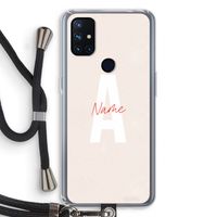 Strawberry Milkshake: OnePlus Nord N10 5G Transparant Hoesje met koord