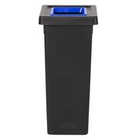 Plafor Fit Prullenbak – 53L – recycling - Zwart/Blauw