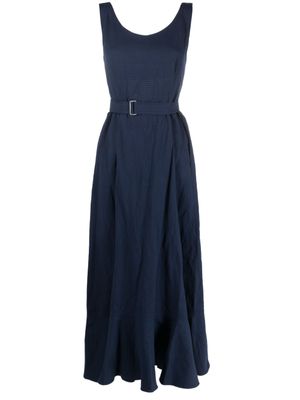 Kenzo robe mi-longue à dos ouvert - Bleu