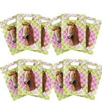 Paarden themafeestje feestzakjes/uitdeelzakjes - 12x stuks - plastic - Knderfeestje snoepzakjes Paarden themafeestje feestzakjes/uitdeelzakjes - 12x stuks - plastic - Knderfeestje snoepzakjes