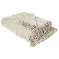 Beliani - CHACK - Deken - Beige - 200 x 220 cm - Katoen