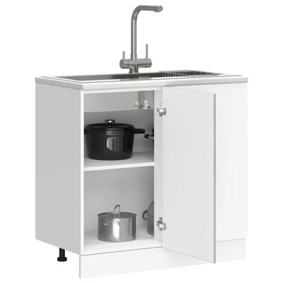 Keuken onderkast Porto bewerkt hout grijs sonoma eiken