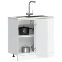 Keuken onderkast Porto bewerkt hout grijs sonoma eiken