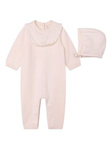 Chloé Kids trousseau de naissance à fleurs brodées - Rose