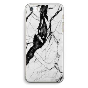 Witte marmer 2: iPhone 5 / 5S / SE Transparant Hoesje