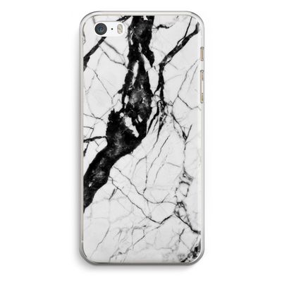 Witte marmer 2: iPhone 5 / 5S / SE Transparant Hoesje