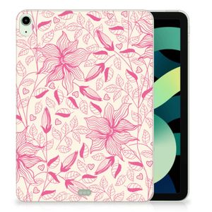 iPad Air (2020/2022) 10.9 inch Siliconen Hoesje Pink Flowers