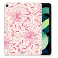 iPad Air (2020/2022) 10.9 inch Siliconen Hoesje Pink Flowers - thumbnail