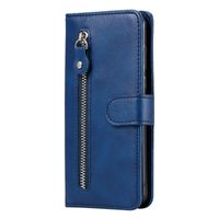 OPPO A96 Book Case Hoesje met Rits - Kunstleer - Pasjeshouder - Portemonnee - OPPO A96 - Blauw
