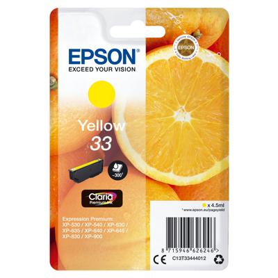 Originele inktcartridge Epson C13T33444012 Geel