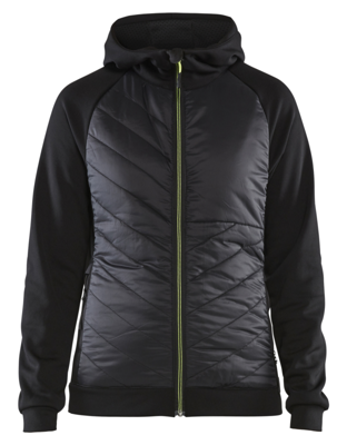Blåkläder Dames hybride sweater 34642526 | Zwart/High-Vis Geel | Maat XXL - 7330509727089