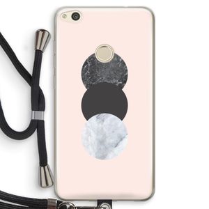 Marmeren cirkels: Huawei Ascend P8 Lite (2017) Transparant Hoesje met koord