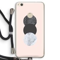 Marmeren cirkels: Huawei Ascend P8 Lite (2017) Transparant Hoesje met koord