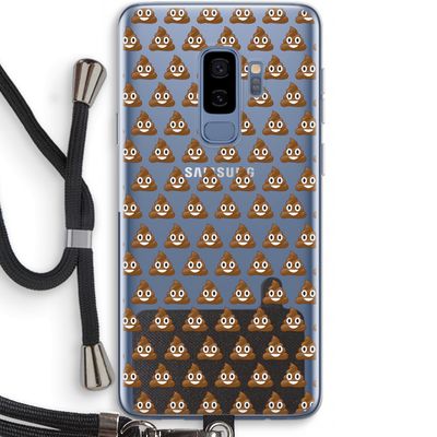 Poop emoji: Samsung Galaxy S9 Plus Transparant Hoesje met koord