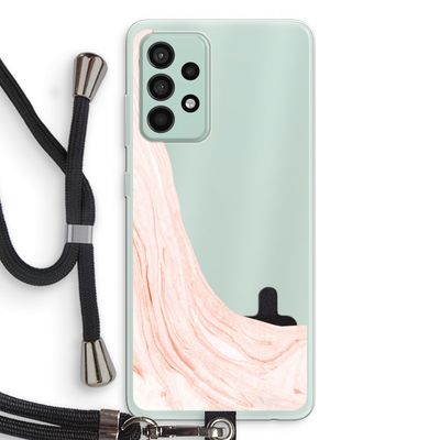 Peach bath: Samsung Galaxy A52s 5G Transparant Hoesje met koord