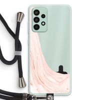 Peach bath: Samsung Galaxy A52s 5G Transparant Hoesje met koord