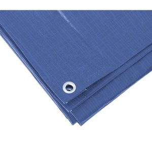 2x Blauwe afdekzeilen / dekzeilen 3 x 5 meter