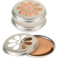 Blik met citronella wierook spiralen - 3x - 14 cm - 6-12 branduren - citrusgeur