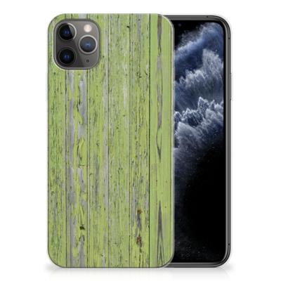 Apple iPhone 11 Pro Max | Bumper Hoesje | Green Wood