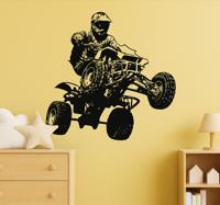 Muursticker kinderkamer extreme quad rijden
