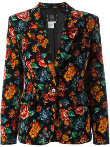 Kenzo Pre-Owned blazer à fleurs - Noir