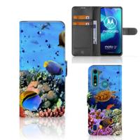 Motorola G8 Power Lite | Telefoonhoesje | Met pasjeshouder | Vissen
