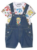 Moschino Kids salopette en jean - Bleu - thumbnail