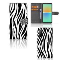 Sony Xperia 10 IV | Telefoonhoesje | Met pasjeshouder | Zebra