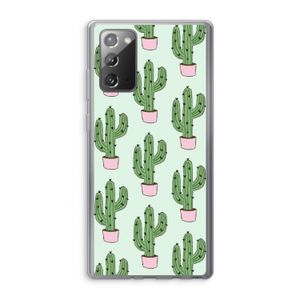 Cactus Lover: Samsung Galaxy Note 20 / Note 20 5G Transparant Hoesje