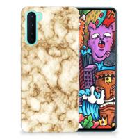 OnePlus Nord | TPU | Siliconen hoesje | Marmer Goud