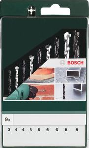 Bosch Accessoires 9-delige boorset: metaal HSS-R/steen/hout - 2609255482