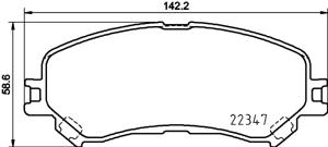 Remblokkenset, schijfrem BREMBO, u.a. für Renault