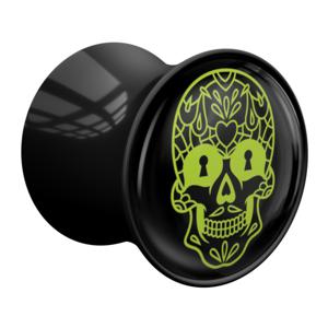 Double Flared Plug met Magic Skull Design Acryl Tunnels & Plugs