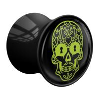 Double Flared Plug met Magic Skull Design Acryl Tunnels & Plugs - thumbnail