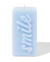 HEMA Kaars 12.5cm 'smile' lichtblauw