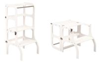 Ette Tete Leertoren Step'n Sit | Inklapbaar tot tafel en stoel | Wit met zilver