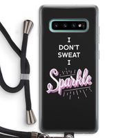 Sparkle quote: Samsung Galaxy S10 Plus Transparant Hoesje met koord